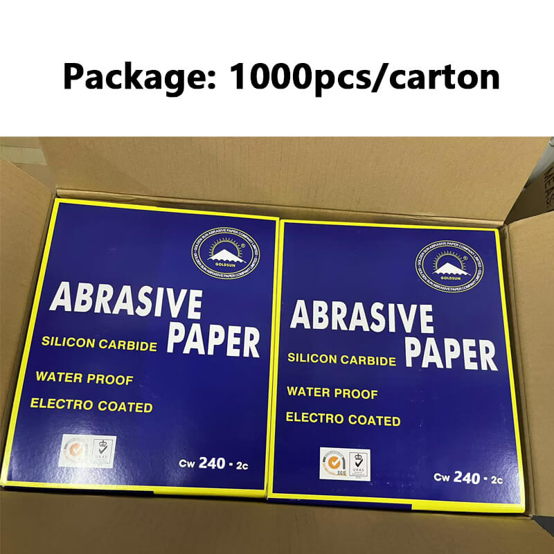 Papel de lija abrasivo impermeable más vendido, grano 60-2500, para lijado en seco o húmedo