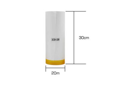 Papel de enmascarar de 30 cm x 20 m, preencintado