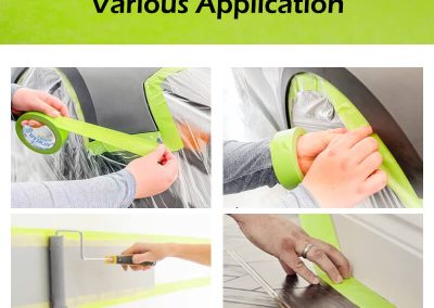 Cinta de enmascarar resistente al calor 1002HG para detalles automotrices, color verde