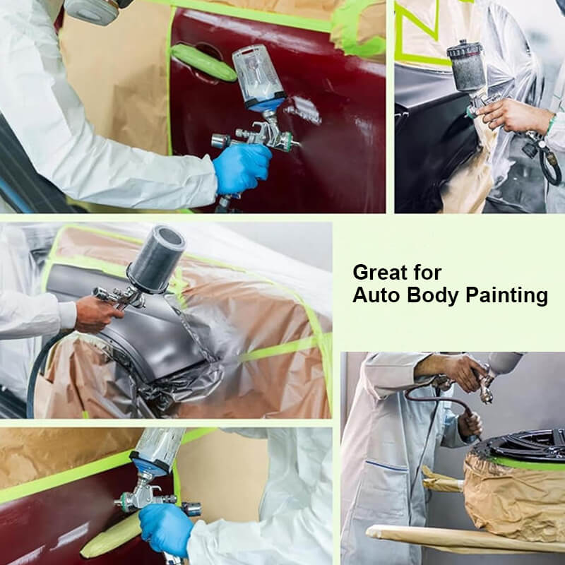 199BGT - Pintura para cubiertas de coche resistente al calor, preencintada, PE, pintura protectora para automóviles, película de enmascaramiento de papel kraft