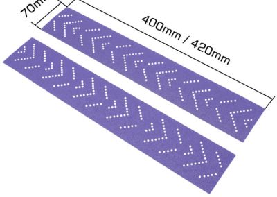 Papel de lija violeta con velcro VS, papel abrasivo violeta para pulir con múltiples agujeros