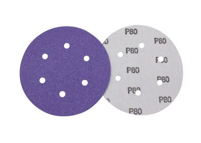 Disco de lija abrasivo morado con múltiples agujeros para pulir al por mayor