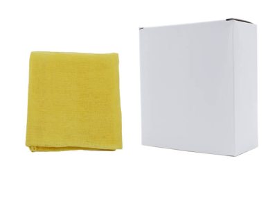 1028 - Paño antipolvo promocional, amarillo claro, 100 % algodón, gasa