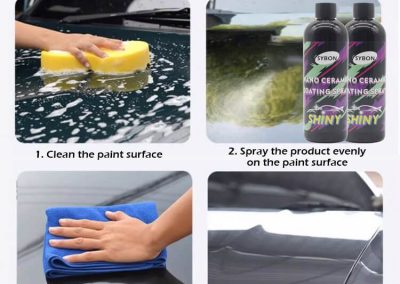 S2213 - Spray de recubrimiento cerámico rápido de alta protección para automóviles - Spray nanorreparador de arañazos - Spray de pulido rápido con cera para automóviles