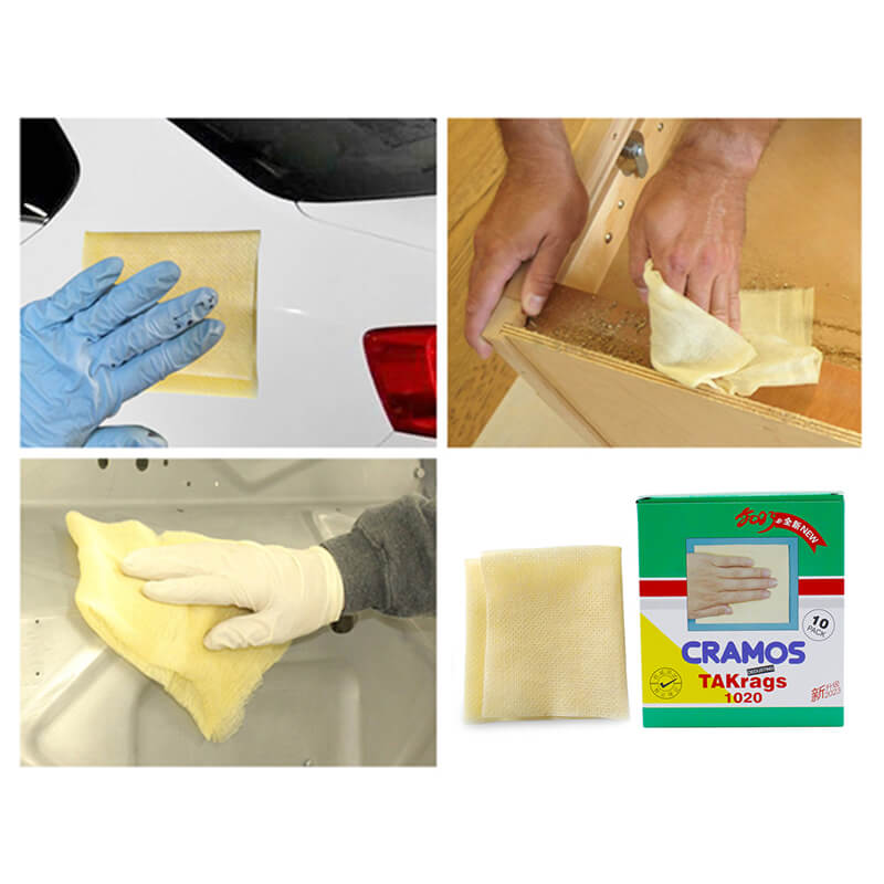 1020 - Chiffons de nettoyage, lingettes adhésives non tissées et écologiques pour le nettoyage et l'entretien des voitures.