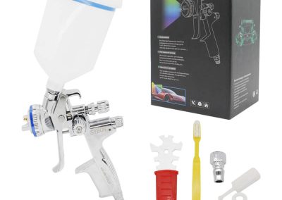 Pistolet à peinture HVLP 4000B à alimentation par gravité, capacité de 600 cm³, buse de 1,3 mm, pistolet à peinture pneumatique professionnel pour la peinture de voitures