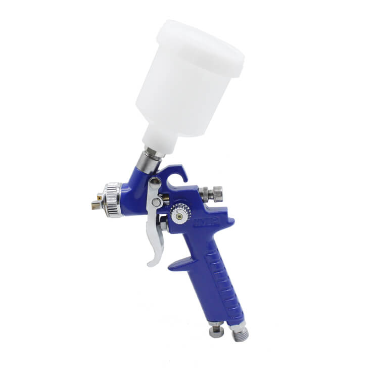 Pistolet à peinture HVLP mini à alimentation par gravité avec buse de 0,8 mm et capacité de 125 cm³ pour l'automobile