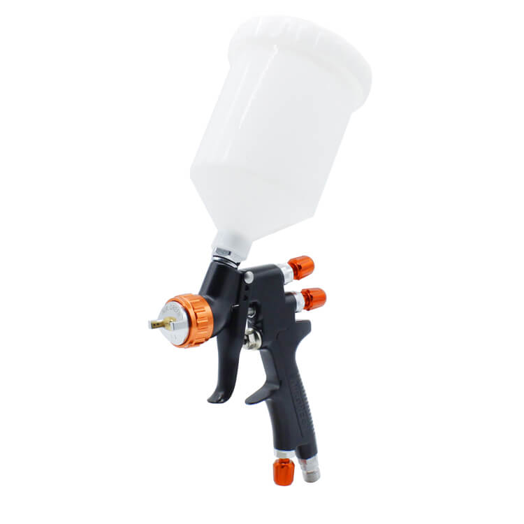Pistolet à peinture SK798 pour voiture avec godet en plastique robuste et durable de 600 ml pour la réparation et la restauration de peinture automobile