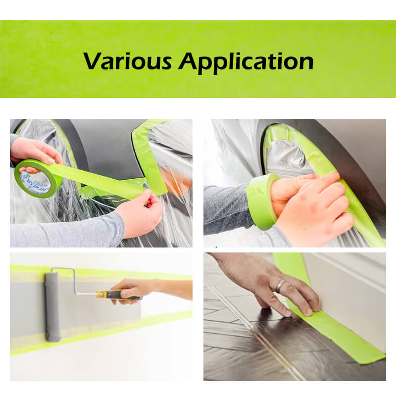 Ruban adhésif de masquage résistant à la chaleur 1002HG pour le detailing automobile - Papier washi vert