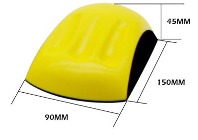 Système de fixation auto-agrippant robuste empêchant le déplacement et la rotation du tampon – Bloc de ponçage manuel en matériau composite flexible.