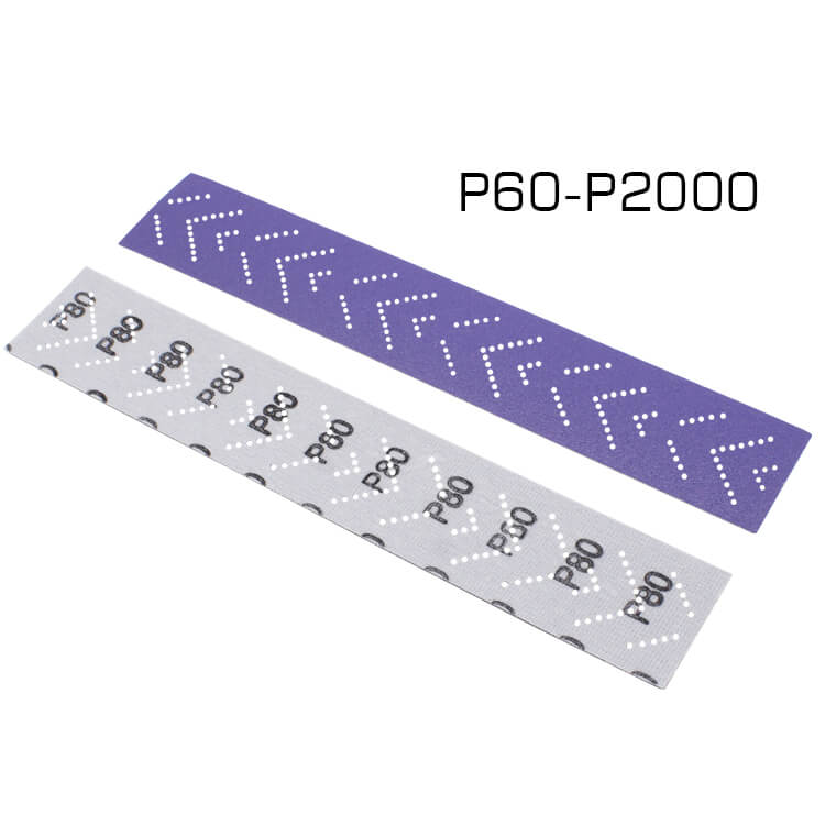 Bandes abrasives VS-70x400mm - Fournisseur d'usine - Papier de verre multi-trous avec fixation auto-agrippante - Papier abrasif violet