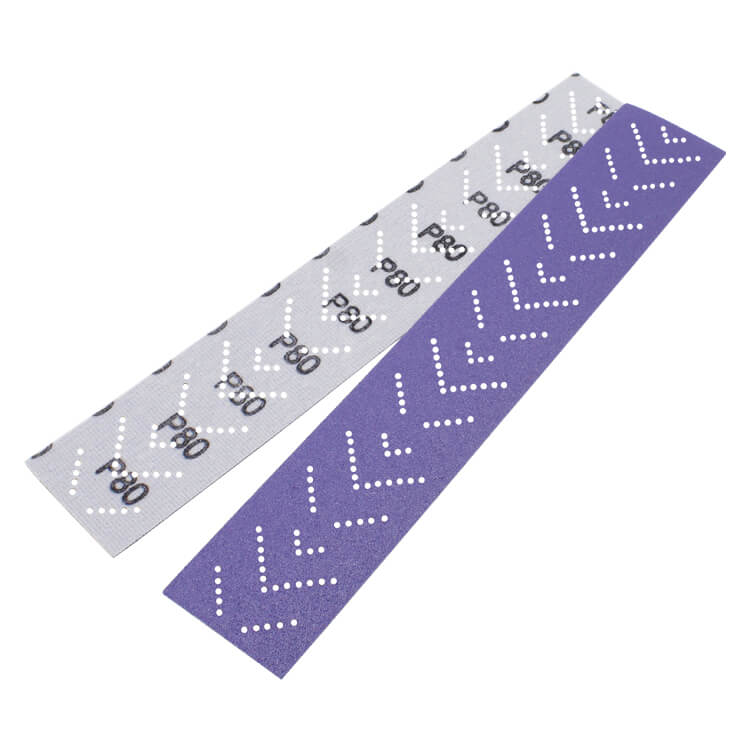 Feuilles abrasives multi-perforées VS-70x400mm - Papier de verre violet 70x420mm - Bande de ponçage