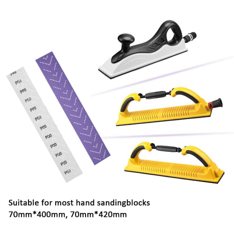 Feuille abrasive violette VS – Papier de verre multi-perforé pour ponçage automobile, pour l'élimination des revêtements, la réparation de carrosserie et le ponçage automobile.