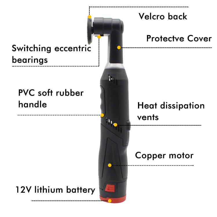 S122 - Polisseuse nano puissante pour des résultats de detailing professionnels - Permet de polir les zones difficiles d'accès : insignes, emblèmes, grilles, chromes.