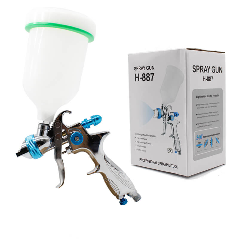 H-887 Профессиональный Воздушный распылитель Автомобильный распылитель краски Hvlp для автомобильного сопла 1,4 мм 600cc чашки