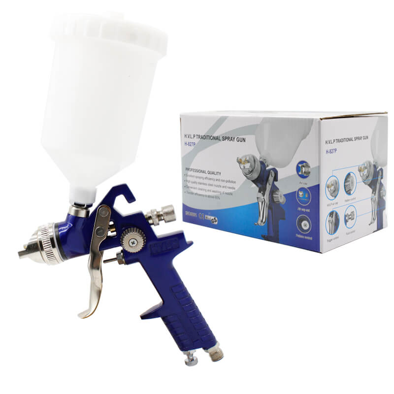 H-827 Пистолет-распылитель HVLP с гравитационной подачей С канистровым соплом 600 мл 1,3 мм 1,4 мм 1,7 мм 2,0 мм