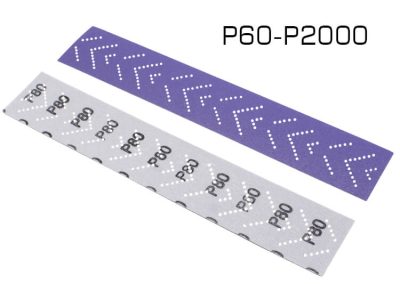 Абразивные листы с многоканальной липучкой VS-70x400 мм, заводская поставка, наждачная бумага с несколькими отверстиями, на липучке, фиолетовая абразивная наждачная бумага
