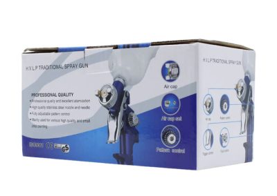 H-827M-пневматический мини-краскораспылитель HVLP с гравитационной подачей краски, диаметром 0,5 мм, 0,8 мм и 1,0 мм, с пластиковой чашкой объемом 125 мл.