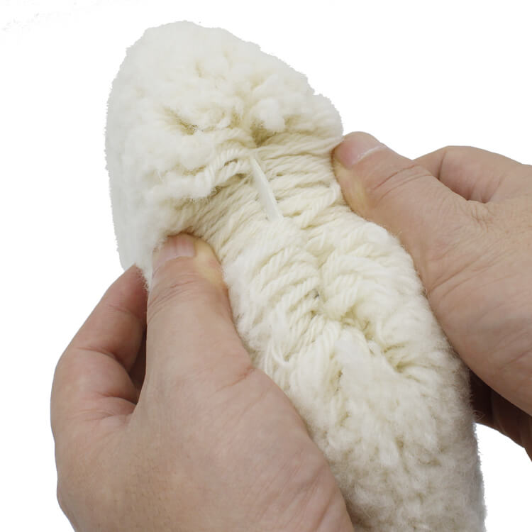 وسادة تلميع صوفية عالية الجودة مقاس 9 بوصات، ذات وجهين، مصنوعة من الصوف الخالص 100%، قرص تلميع صوفي للقطع المركب والصنفرة وتشطيب الأسطح