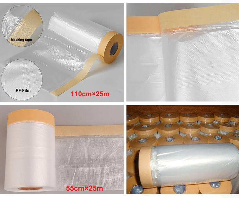 China Pre-taped masking film factory and manufacturers