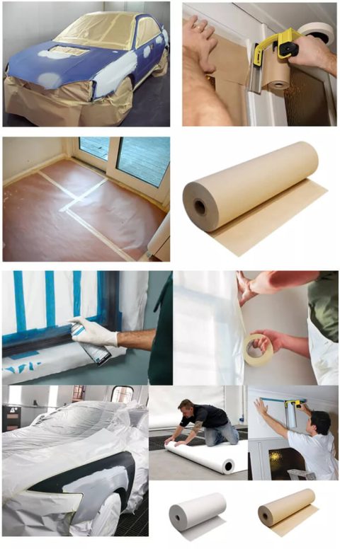 193Q/Y Automotive Paint Paper Roll for Automotive Covering Painting ...