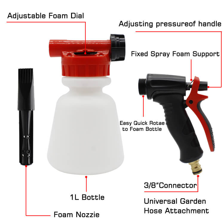 S816B Snow Foam Blaster Car Wash Spray Foam Gun Cleaner, Car Foam