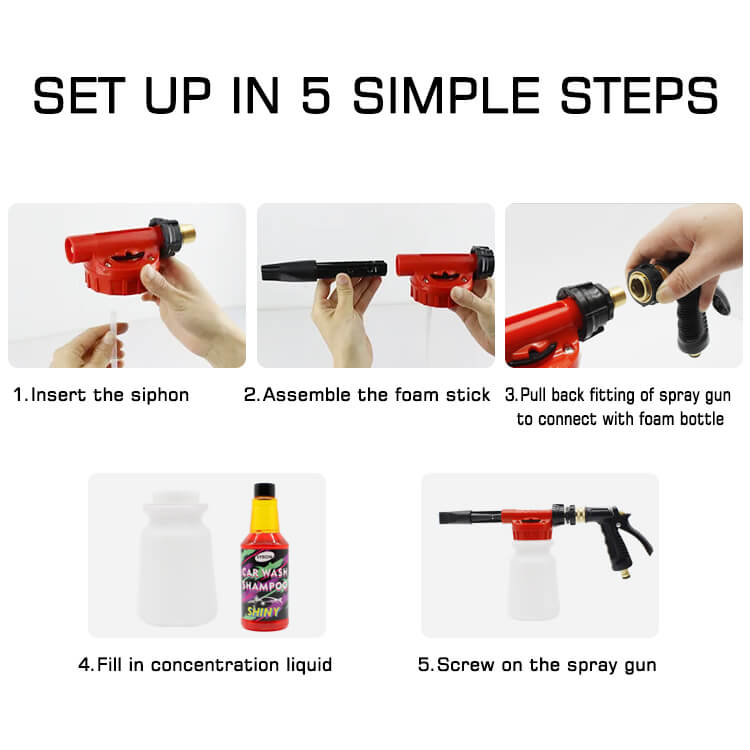 S816A Snow Foam Gun for Car Washing Professional Grade Adjustable