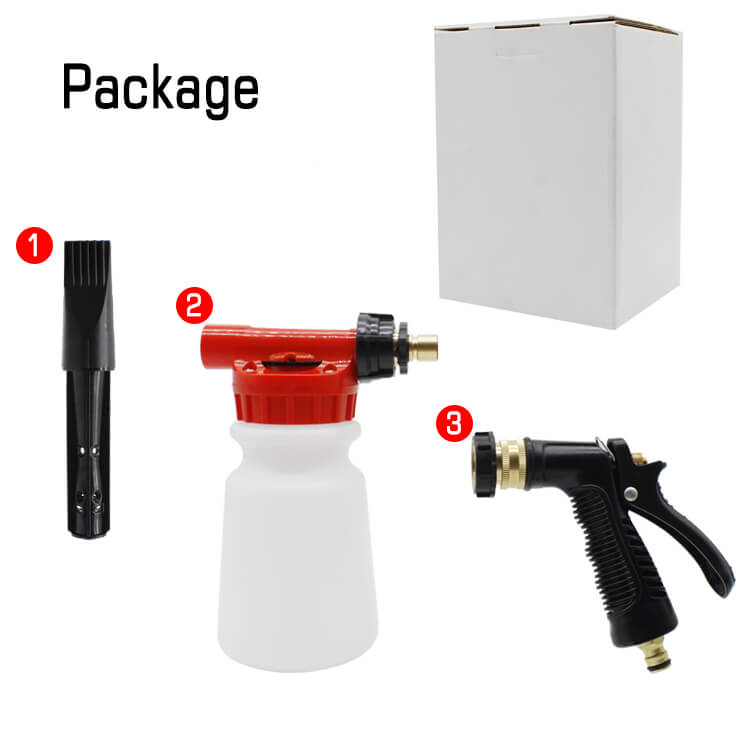 S816A Snow Foam Gun for Car Washing Professional Grade Adjustable Foam Cannon with 900ml