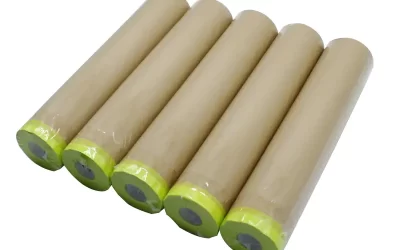 Pre-taped Brown Kraft Masking Paper — Efficient Protection for Auto Body Repair & Painting