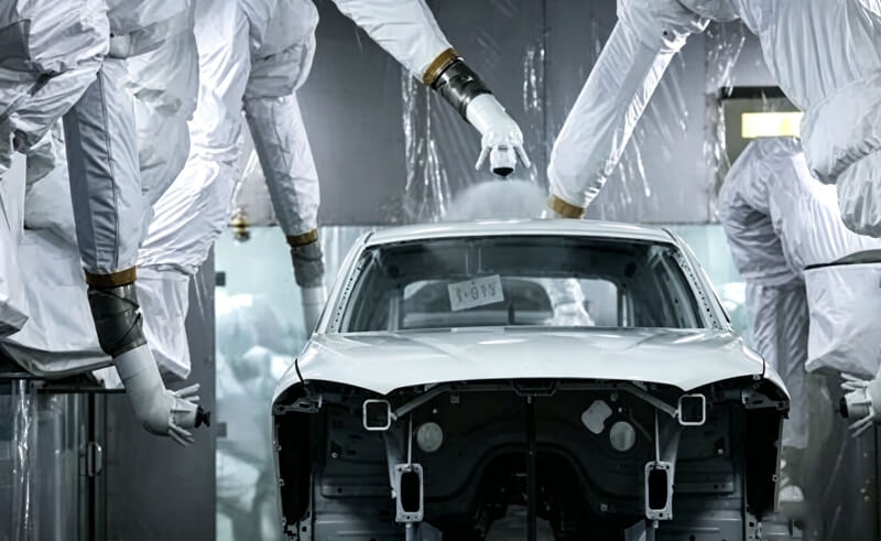 How Many Layers of Paint on a New Car? SYBON’s Complete Guide for Importers, Wholesalers, Fleets, and Refinishers 3 Primer-helps-fill-minor-dents-and-small-surface-defects-creates-a-smoother-base-for-the-base-coat